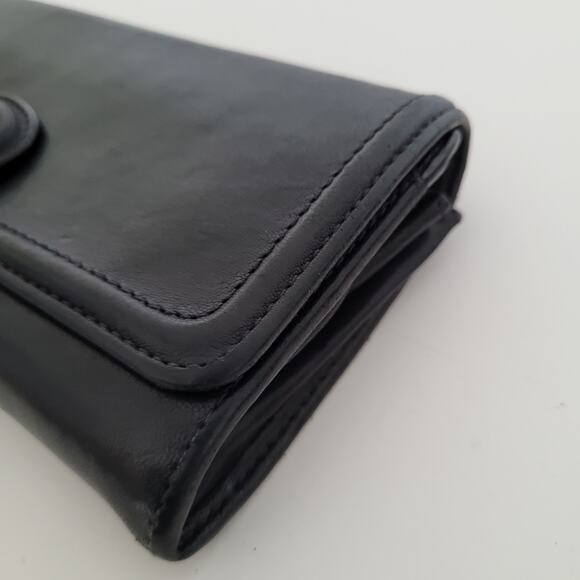 Givenchy Envelope Card Bill Holder Black Wallet Soft Leather Vintage Large Logo - Picture 13 of 15